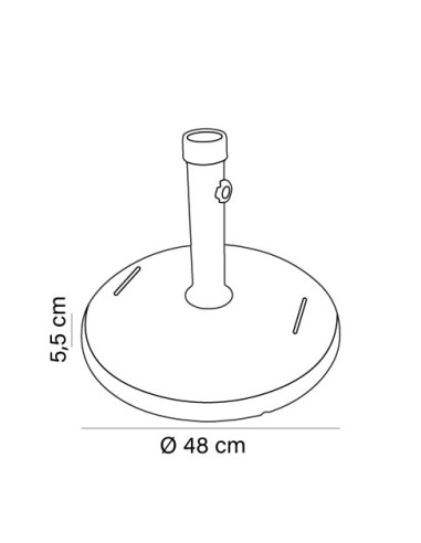 BASE PARASOL TH22 CEMENTO PINTADO
