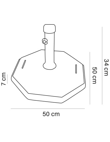 BASE PARASOL TH30 CEMENTO PINTADO