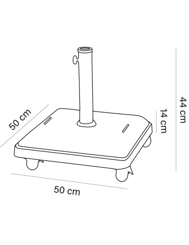 BASE PARASOL TH137 CEMENTO PINTADO