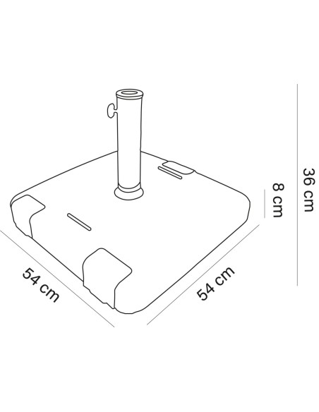 BASE PARASOL LTH50 CEMENTO PINTADO