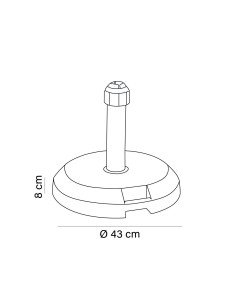 BASE PARASOL MV21 CEMENTO CON CARCASA POLIPROPILENO 2