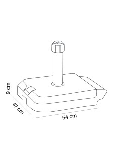 BASE PARASOL MV39 CEMENTO CON CARCASA POLIPROPILENO 2