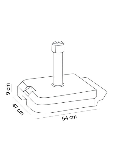 BASE PARASOL MV39 CEMENTO CON CARCASA POLIPROPILENO