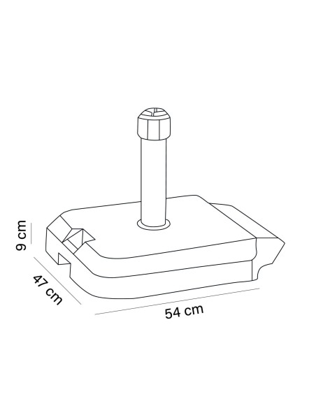 BASE PARASOL MV39 CEMENTO CON CARCASA POLIPROPILENO