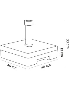 BASE PARASOL HS40 CEMENTO CON CARCASA DE RESINA 2