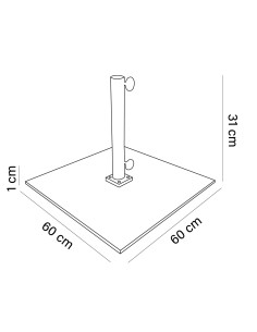 BASE PARASOL BASEMP40 HIERRO PINTADO 2