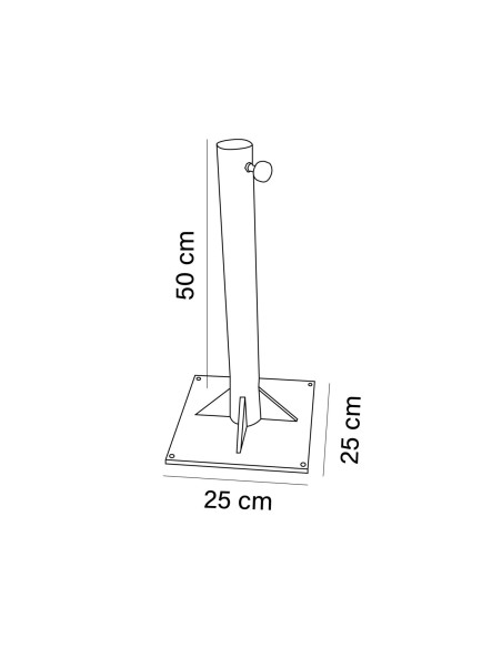 BASE PARASOL BASE245 HIERRO