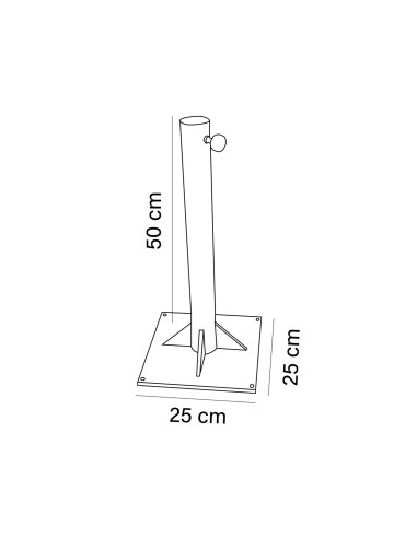 BASE PARASOL BASE245 HIERRO