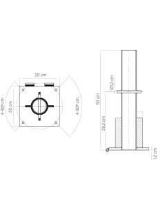 BASE PARASOL EMP-BASE86 METÁLICA ENPOTRABLE 2