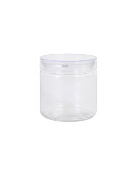 TARRO VIDRIO+TAPA ACRILICO 600 ml 10x10.5cm (24 UDS)