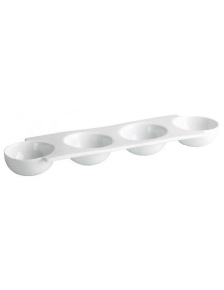 BANDEJA 4 BOWLS 31X9X3 CM. (24 UDS)