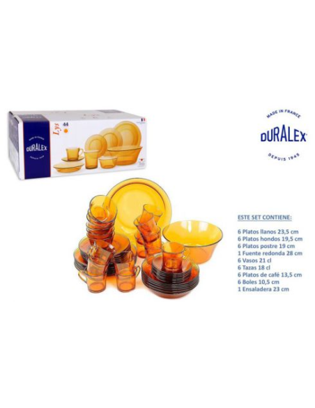 VAJILLA 44pcs AMBAR LYS