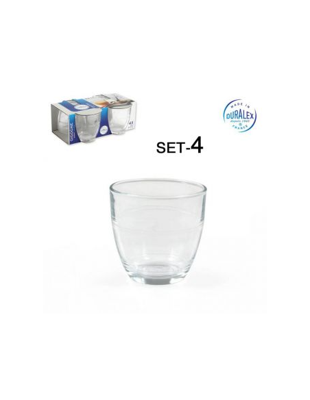 EK SET 4 VASOS TRANSPARENTE 160cc GIGOGNE (48 UDS)