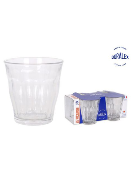 EK SET 4 VASOS TRANSPARENTE 310cc PICARDIE (48 UDS)