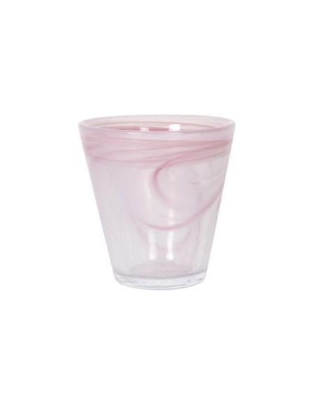 VASO AGUA SIRTAKY ROSA 28cl 9.5x10cm (12 UDS)