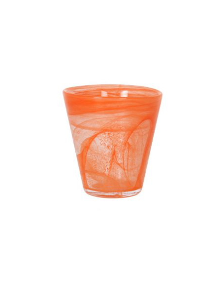 VASO AGUA SIRTAKY NARANJA 28cl 9.5x10cm (12 UDS)