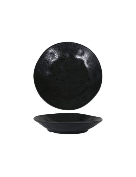 PLATO HONDO ARIZONA NEGRO 23x4cm (12 UDS)