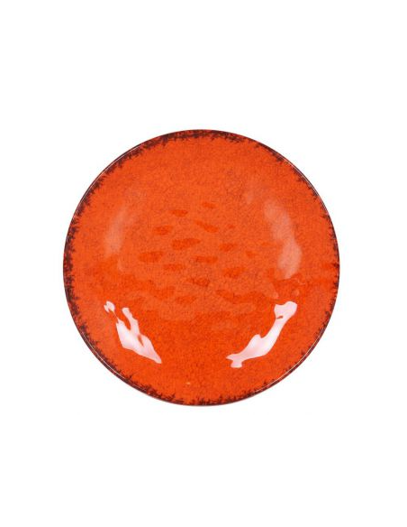 36 PLATO LLANO NARANJA GUAYABA 25.5x4cm (12 UDS)