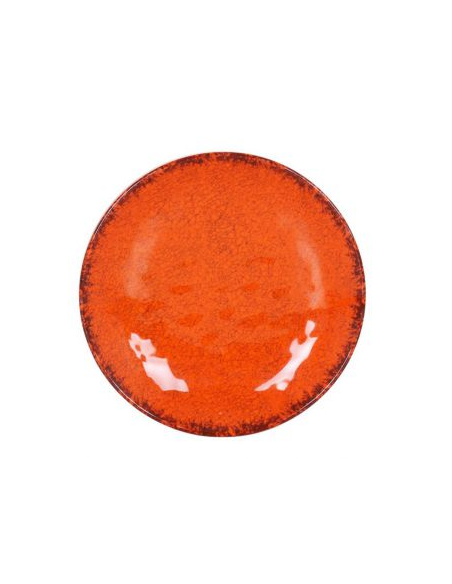 48 PLATO POSTRE NARANJA GUAYABA 21.5x3cm (12 UDS)