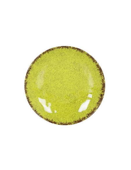 48 PLATO POSTRE PISTACHO GUAYABA 21.5x3cm (12 UDS)