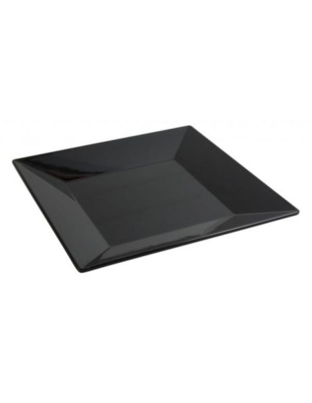 PLATO LLANO MING NEGRO 25.5x25.5x2.8cm (6 UDS)