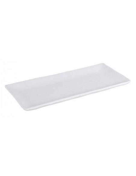 BANDEJA RECTANGULAR TROYA 30x13x2 cm BLA (12 UDS)