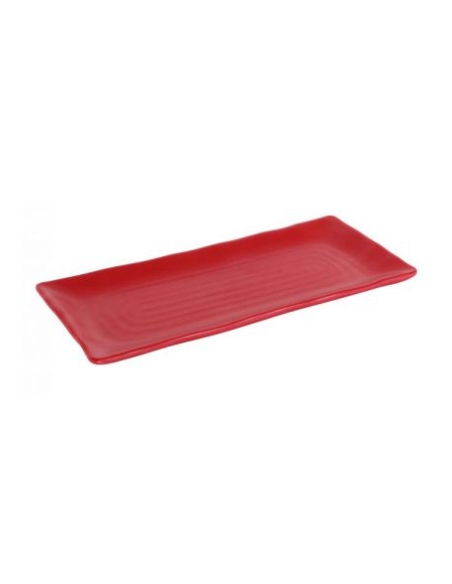 ZZ23 BANDEJA RECTANGULAR TROYA 26x11.5x2 cm ROJA (12 UDS)