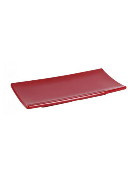 ZZ23 BANDEJA RECT. CRIOLLO 24x10.5x2.5 cm ROJO (12 UDS)