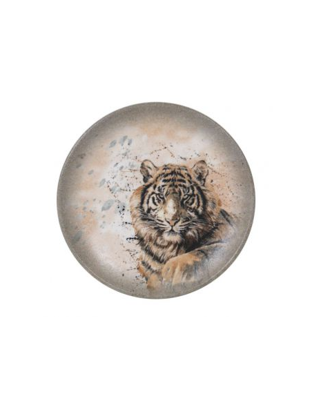 PLATO POSTRE TIGRESAVANNA 21x2.2cm (12 UDS)
