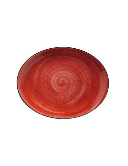 BANDEJA OVAL 31X24 CM PASSION RED (6 UDS)