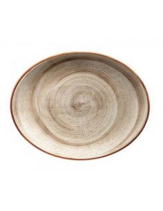 BANDEJA OVAL 31X24 CM TERRAIN BROWN (6 UDS)