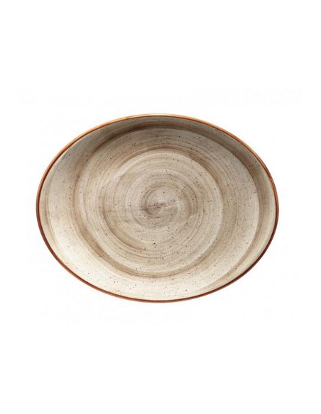 BANDEJA OVAL 31X24 CM TERRAIN BROWN (6 UDS)