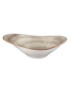 BOWL OVAL 27X18CM TERRAIN BROWN (6 UDS)