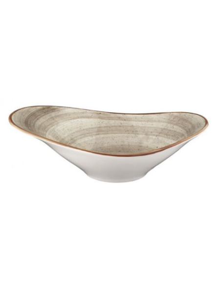 BOWL OVAL 27X18CM TERRAIN BROWN (6 UDS)