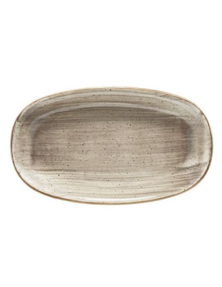 FUENTE OVAL 34X19.5CM TERRAIN BROWN (6 UDS)