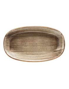 FUENTE OVAL 24X12.2CM TERRAIN BROWN (12 UDS)