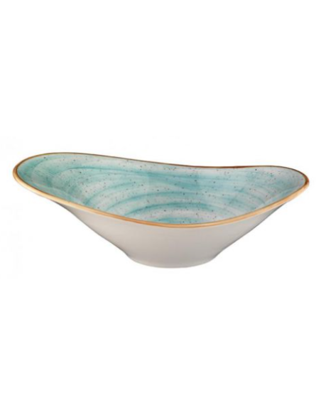 BOWL OVAL 27X18 CM AQUA BLUE (6 UDS)