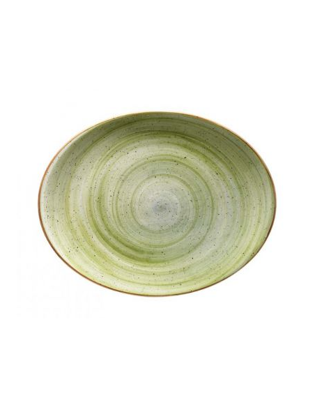 BANDEJA OVAL 31X24 CM THERAPY GREEN (6 UDS)