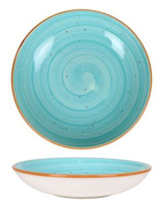 PLATO HONDO GOURMET 23x4m Aqua (6 UDS)