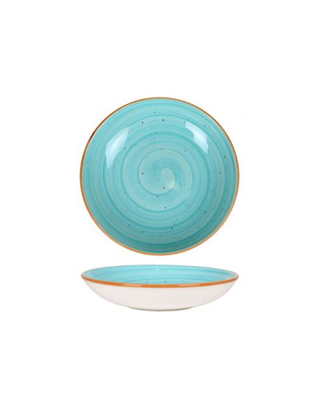 PLATO HONDO GOURMET 23x4m Aqua (6 UDS)