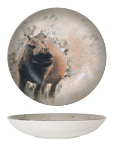 PLATO HONDO HIPOPOTAMOSAVANNA 23x4cm (6 UDS)