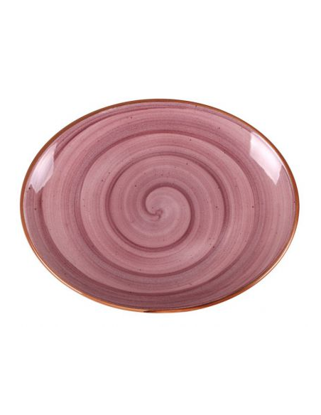 BANDEJA OVAL PURPLE 25x19x2cm (12 UDS)