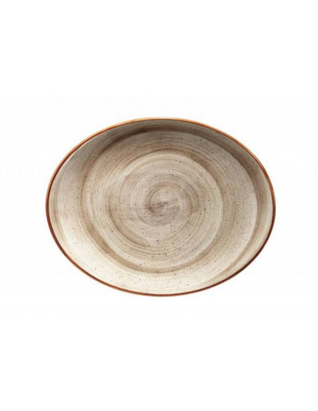 BANDEJA OVAL TERRAIN 25x19x2cm (12 UDS)