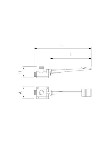 PEDAL DE UN AGUA M-M DE 1/2''