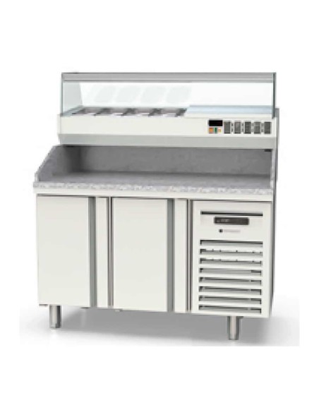 Mesa Fría Pizza 2 puertas 1345x700x850 (fondo 700)