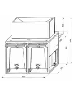 ALMACEN FABRICADOR HIELO 108+108Kg SERIE DOBLE ROLLER BIN 2