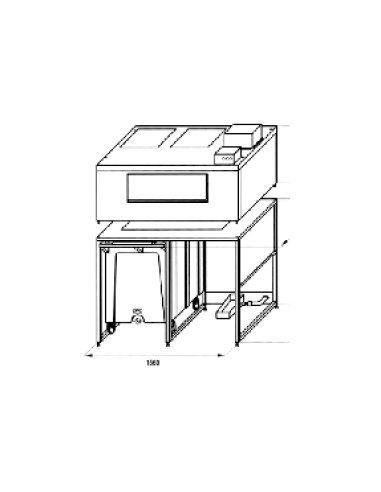 ALMACEN FABRICADOR HIELO 108+108Kg SERIE ROLLER BIN