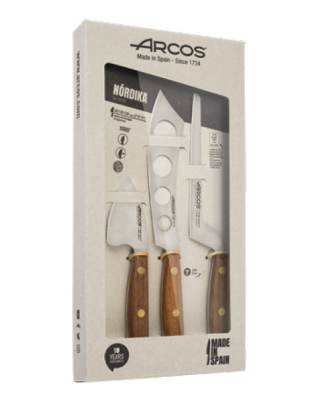 SET CUCHILLO QUESOS 3 PIEZAS SERIE NÓRDIKA