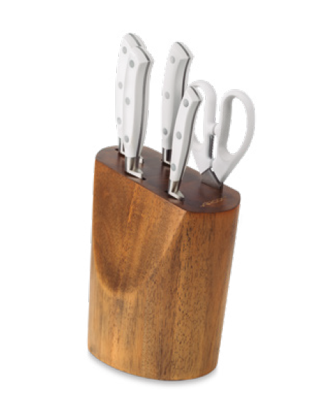 JUEGO DE 5 PIEZAS SERIE RIVIERA BLANC