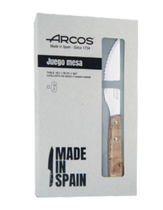 CONJUNTO CHULETERO 6 PIEZAS SERIE FOREST